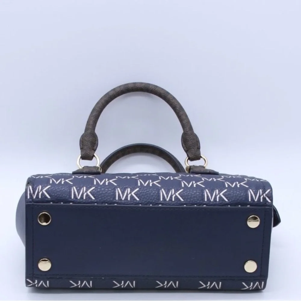 Michael Kors Marilyn Small Crossbody - Brown/Navy - Picture 5 of 6